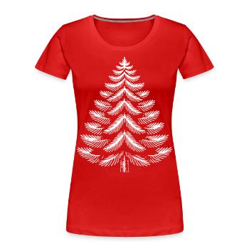 Magical Christmas tree for festive mood - Women's Premium Organic T-Shirt - navy - Front - Mia (176cm)