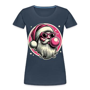 Cooler Sigma Santa Weihnachtsstil - Frauen Premium Bio T-Shirt - Navy - Vorne - Mia (176cm)