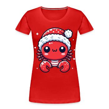 Sweet Christmas Crab Joy - Women's Premium Organic T-Shirt - navy - Front - Mia (176cm)