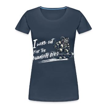 Krampus celebrates fitness for the cheeky - Women's Premium Organic T-Shirt - navy - Front - Mia (176cm)