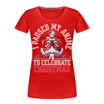 Anime Weihnachten Für Fans Und Liebhaber - Frauen Premium Bio T-Shirt - Navy - Vorne - Mia (176cm)