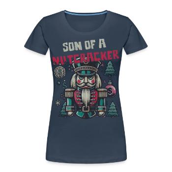 Nutcracker Christmas Funny - Women's Premium Organic T-Shirt - navy - Front - Mia (176cm)