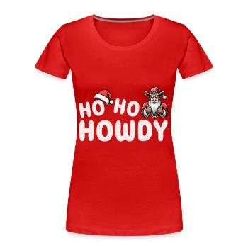 Santa Claus Cowboy Ho Ho Howdy - Women's Premium Organic T-Shirt - navy - Front - Mia (176cm)