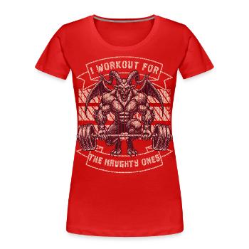 Krampus Trainiert Für Die Unartigen - Frauen Premium Bio T-Shirt - Navy - Vorne - Mia (176cm)