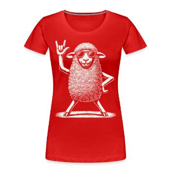 Heavy Metal Festival Rock Music Concert Sheep - Women's Premium Organic T-Shirt - navy - Front - Mia (176cm)