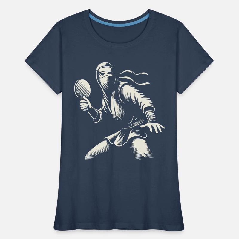 Table Tennis Ninja Masterful Art Women's Premium Organic T-Shirt