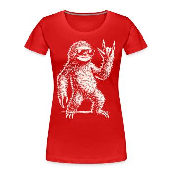 Sloth Rock Music Heavy Metal Concert Festival - Women's Premium Organic T-Shirt - navy - Front - Mia (176cm)