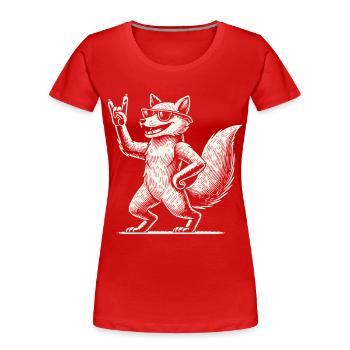 Rock Musik Heavy Metal Festival Fuchs - Frauen Premium Bio T-Shirt - Navy - Vorne - Mia (176cm)