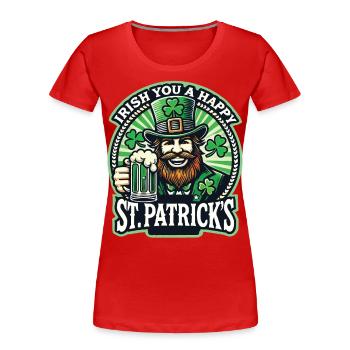Bénédiction irlandaise Célébration de la Saint-Patrick - T-shirt bio Premium Femme - bleu marine - Devant - Mia (176cm)