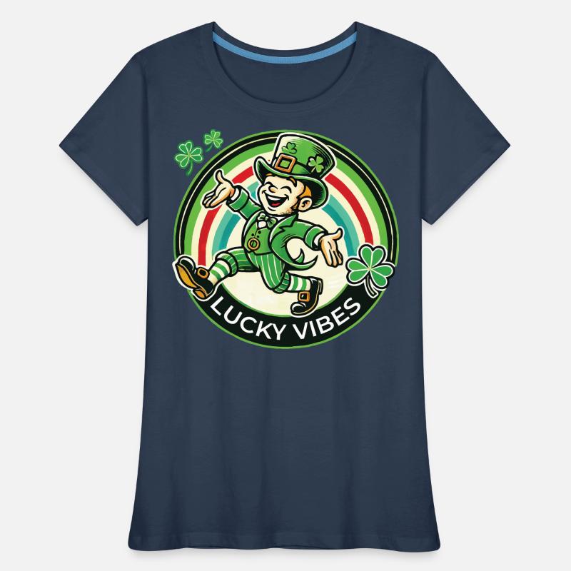 Joyeuses vibrations de la Saint-Patrick T-shirt bio Premium Femme