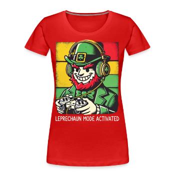Leprechaun Mode Activated St. Patrick's Day Game - Women's Premium Organic T-Shirt - navy - Front - Mia (176cm)