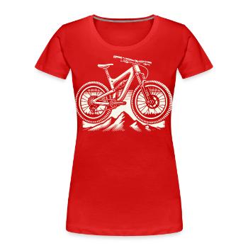 Adventure Bike Mountains Mountain Bike Love - Women's Premium Organic T-Shirt - navy - Front - Mia (176cm)
