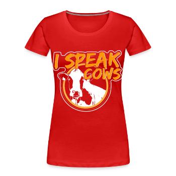 Cow Cows Mountains - Women's Premium Organic T-Shirt - navy - Front - Mia (176cm)
