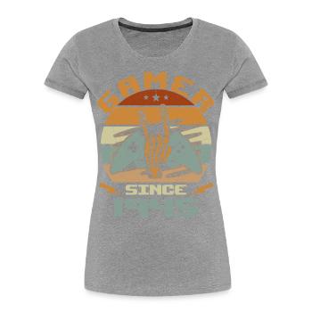Gamer Since 1945 - Gaming Birthday Gift 1945 - Women's Premium Organic T-Shirt - navy - Front - Mia (176cm)