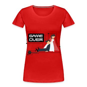 Bachelor Party Bachelor Game Over - Women's Premium Organic T-Shirt - navy - Front - Mia (176cm)