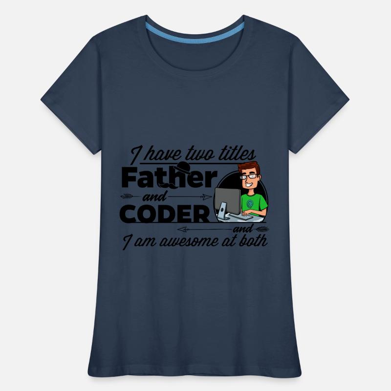 Programmierer und Vater Frauen Premium Bio T-Shirt