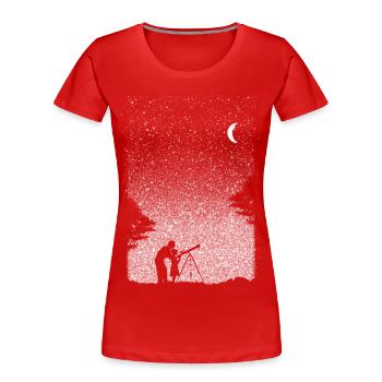 Astronomie Sternenhimmel Kunst Vater und Tochter - Frauen Premium Bio T-Shirt - Navy - Vorne - Mia (176cm)