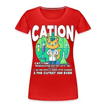 Cation - T-shirt bio Premium Femme - bleu marine - Devant - Mia (176cm)