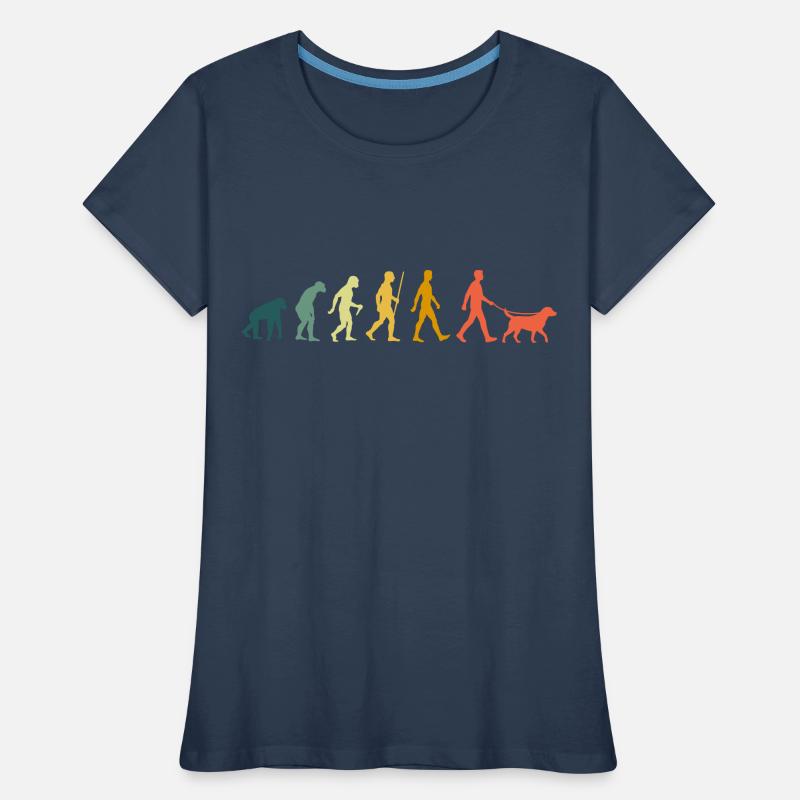 Labrador Evolution Retro Dogs Labrador Retriever Women's Premium Organic T-Shirt