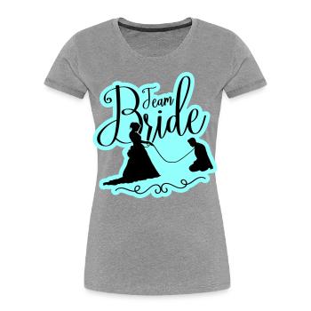 Équipe Mariée Mariage Poule - T-shirt bio Premium Femme - bleu marine - Devant - Mia (176cm)