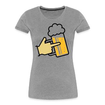 XFinger Symbol L3 - Women's Premium Organic T-Shirt - navy - Front - Mia (176cm)