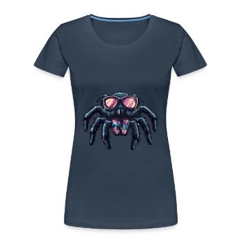 Tarantula Comic Funny Summer - Women's Premium Organic T-Shirt - navy - Front - Mia (176cm)