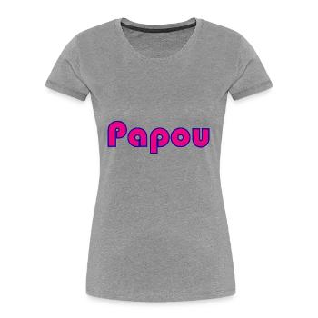 PAPOU. PAPA. FÊTE DES PÈRES. BONNE FÊTE PAPA - T-shirt bio Premium Femme -  - Devant - Mia (176cm)