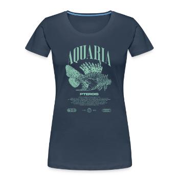 Rotfeuerfisch Marine Fish Keeper Moderne Streetwear - Frauen Premium Bio T-Shirt - Navy - Vorne - Mia (176cm)