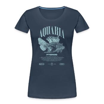 Rotfeuerfisch Marine Fish Keeper Moderne Streetwear - Frauen Premium Bio T-Shirt - Navy - Vorne - Mia (176cm)