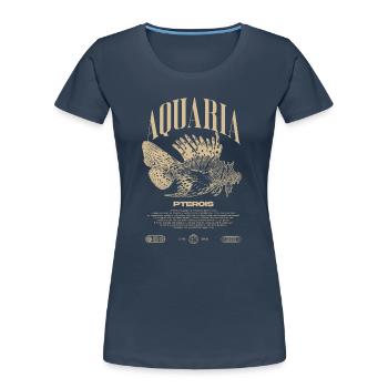 Rotfeuerfisch Marine Fish Keeper Moderne Streetwear - Frauen Premium Bio T-Shirt - Navy - Vorne - Mia (176cm)