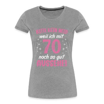70. Geburtstag 70 Jahre Geburtstagsgeschenk Frauen - Frauen Premium Bio T-Shirt - Navy - Vorne - Mia (176cm)