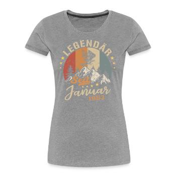 Legendär seit Januar 1953 Geburtstag - Frauen Premium Bio T-Shirt - Navy - Vorne - Mia (176cm)