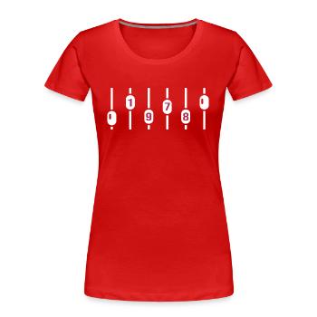 1978 Birthday Disco DJ Anniversary Sound Engineer - Women's Premium Organic T-Shirt - navy - Front - Mia (176cm)