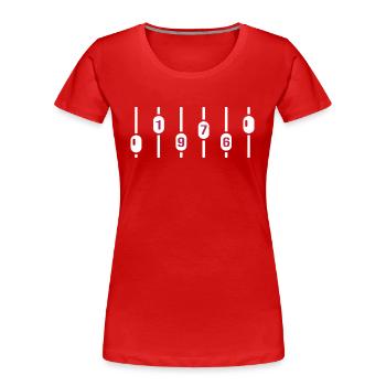 1976 geburtstag dj jubiläum sound engineer - Frauen Premium Bio T-Shirt - Navy - Vorne - Mia (176cm)
