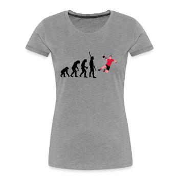 evolution_handballer_a_3c - Women's Premium Organic T-Shirt - navy - Front - Mia (176cm)