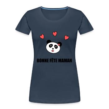 MOTHER'S DAY. HAPPY MOTHER'S DAY. MOM - Women's Premium Organic T-Shirt - navy - Front - Mia (176cm)