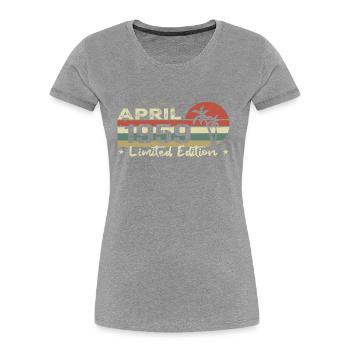 April Vintage 65th Anniversary Born 1959 Vibe - Women's Premium Organic T-Shirt - navy - Front - Mia (176cm)