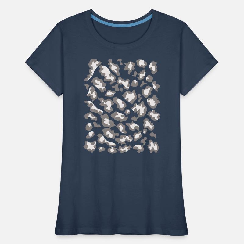 Snow leopard pattern light Women's Premium Organic T-Shirt