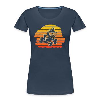 ATV Fahrer Grafik Offroad Quadfahrer Quad - Frauen Premium Bio T-Shirt - Navy - Vorne - Mia (176cm)