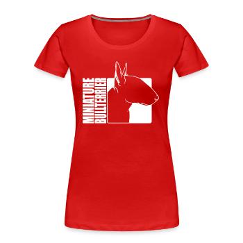 Miniature Bull Terrier Profile Dog Dogs Wilsigns - Women's Premium Organic T-Shirt - navy - Front - Mia (176cm)