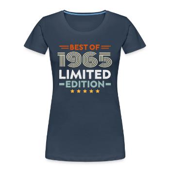 Retro 1965 Vintage Geschenk 59. Geburtstag 59 Jahre - Frauen Premium Bio T-Shirt - Navy - Vorne - Mia (176cm)
