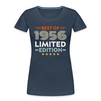 Retro 1956 Vintage Gift 68th Birthday 68 Years - Women's Premium Organic T-Shirt - navy - Front - Mia (176cm)