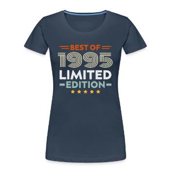 Retro 1995 Vintage Cadeau 29e Anniversaire 29 Ans - T-shirt bio Premium Femme - bleu marine - Devant - Mia (176cm)