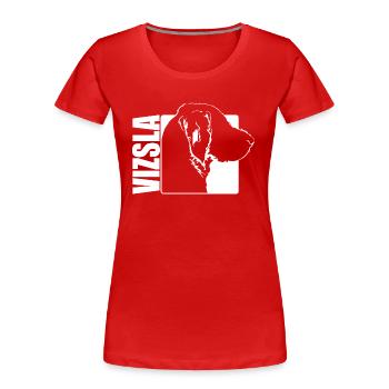 Wirehaired Vizsla Profile Dog Dogs Wilsigns - Women's Premium Organic T-Shirt - navy - Front - Mia (176cm)
