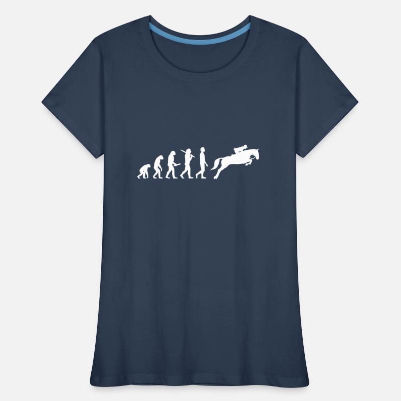 Evolution équestre de saut d'obstacles T-shirt bio Premium Femme