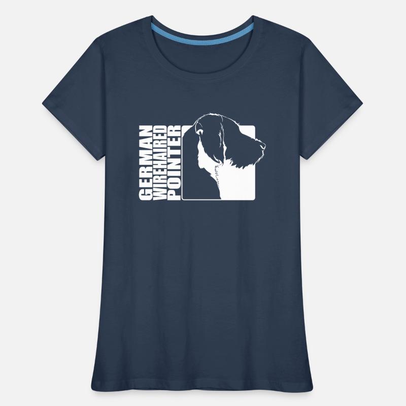 German Wirehaired Pointer Profile Jagdhund Wilsigns Women's Premium Organic T-Shirt