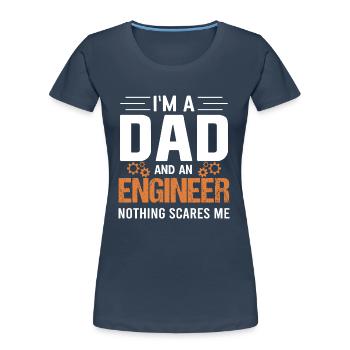 Mechanical Engineer - Maschinenbauingenieur Vintag - Frauen Premium Bio T-Shirt - Navy - Vorne - Mia (176cm)