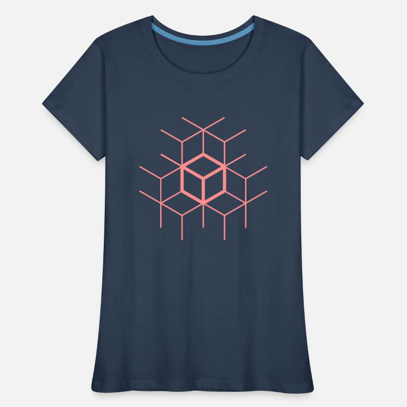 Cubes simples web T-shirt bio Premium Femme