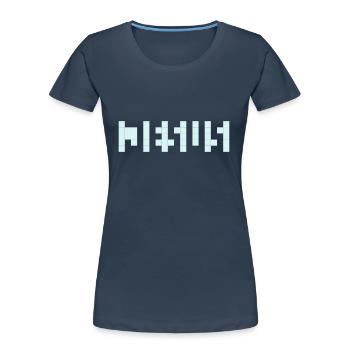 JÉSUS - 3 vecteur de couleur - T-shirt bio Premium Femme - bleu marine - Devant - Mia (176cm)