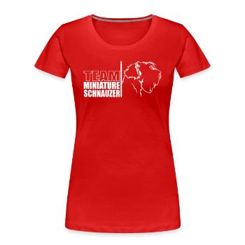 TEAM Miniature Schnauzer Hunde Hund Wilsigns - Frauen Premium Bio T-Shirt - Navy - Vorne - Mia (176cm)